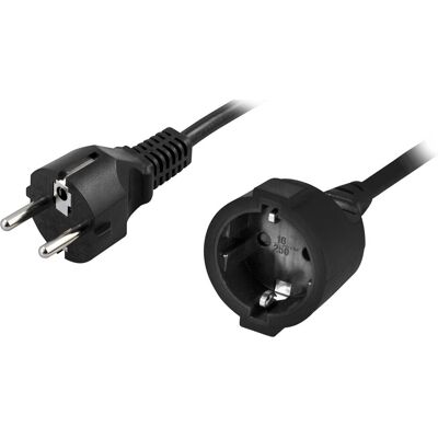 Deltaco Cordons d'Extension 10m Noir - CEE 7/7 à CEE 7/4 - Câble d'Alimentation - Publicité Deltaco Cordons d'Extension 10m Noir - CEE 7/7 à CEE 7/4 - Câble d'Alimentation - Publicité