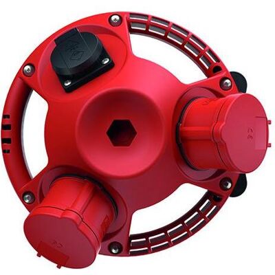 Mennekes, Distributeur de chantier, MEN 94352RO Combinaison de prises IP44 2xCEE 516A Schuko rt (3x, CEE 16/5, CEE 7/3) - Publicité Mennekes, Distributeur de chantier, MEN 94352RO Combinaison de prises IP44 2xCEE 516A Schuko rt (3x, CEE 16/5, CEE 7/3) - Publicité