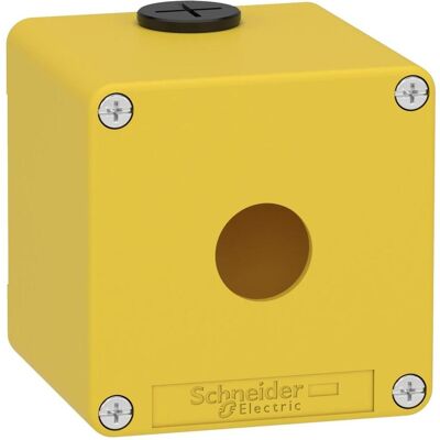 Schneider Electric XAPK1501 Boîtier métallique jaune - Arrêt d'urgence - Publicité Schneider Electric XAPK1501 Boîtier métallique jaune - Arrêt d'urgence - Publicité