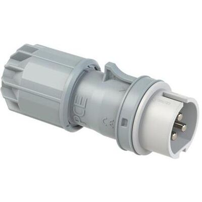 PCE, Prise + connecteur, 41.120 Stecker CEE 16A - 42V - 3P - IP44 - 12h - weiss - Publicité PCE, Prise + connecteur, 41.120 Stecker CEE 16A - 42V - 3P - IP44 - 12h - weiss - Publicité