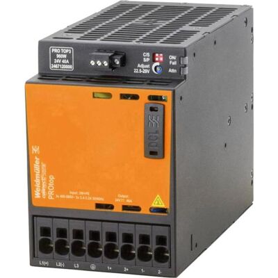 Weidmüller PRO TOP3 960W 24V 40A Alimentation à découpage - Publicité Weidmüller PRO TOP3 960W 24V 40A Alimentation à découpage - Publicité