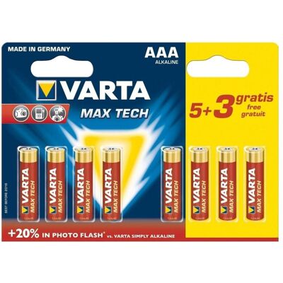 Varta Max Tech Pile AAA Alcaline - Pile - Publicité Varta Max Tech Pile AAA Alcaline - Pile - Publicité