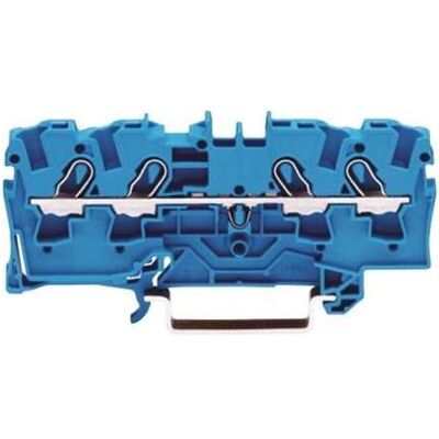 Wago Bornier rail DIN 4 x 4 mm2 bleu, Accessoires électroniques + boîtier, Bleu - Publicité Wago Bornier rail DIN 4 x 4 mm2 bleu, Accessoires électroniques + boîtier, Bleu - Publicité