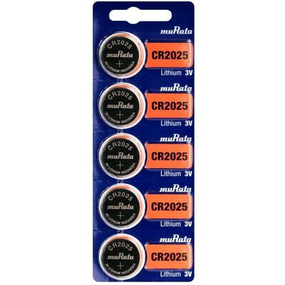 Murata CR2025 5BL (Lithiumbatterie) (5 pcs, 210 mAh), Batteries + piles - Publicité Murata CR2025 5BL (Lithiumbatterie) (5 pcs, 210 mAh), Batteries + piles - Publicité