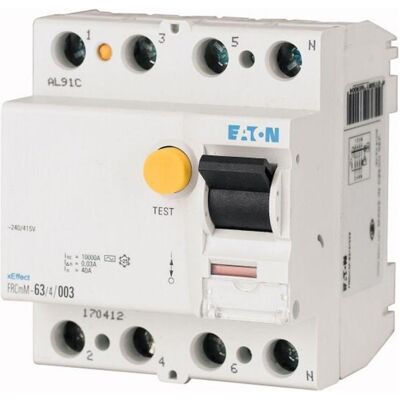 Eaton FRCMM40/4/003-G/A-NA Disjoncteur différentiel - 40A, 4 pôles, Type G - Publicité Eaton FRCMM40/4/003-G/A-NA Disjoncteur différentiel - 40A, 4 pôles, Type G - Publicité