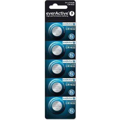 Everactive Mini CR1632 Pile au lithium Blister de 5 pièces (5 pcs, CR1632, 140 mAh), Batteries + piles - Publicité Everactive Mini CR1632 Pile au lithium Blister de 5 pièces (5 pcs, CR1632, 140 mAh), Batteries + piles - Publicité