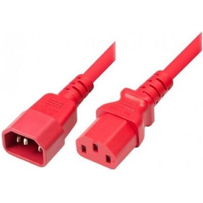 Câble d'alimentation IEC C13 Tecline 1,8m Rouge - Publicité Câble d'alimentation IEC C13 Tecline 1,8m Rouge - Publicité