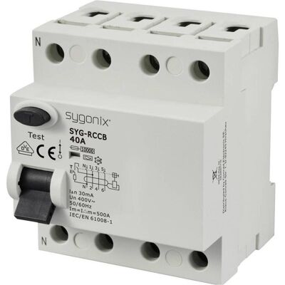 Sygonix SY-6438018 Modèle - Disjoncteur différentiel 3P+N - Publicité Sygonix SY-6438018 Modèle - Disjoncteur différentiel 3P+N - Publicité