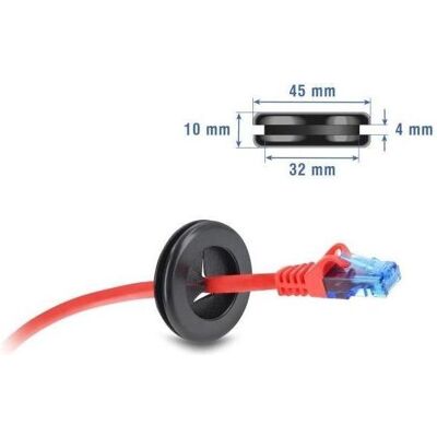 Delock, Accessoires de câblage, Gummi Kabeldurchführung rund Ø 35 mm schwarz - Publicité Delock, Accessoires de câblage, Gummi Kabeldurchführung rund Ø 35 mm schwarz - Publicité