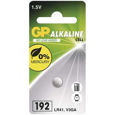 GP Batteries Pile alcaline à bouton GP LR41 (192F), 1 pc (1 pcs, LR41, 24 mAh), Batteries + piles - Publicité GP Batteries Pile alcaline à bouton GP LR41 (192F), 1 pc (1 pcs, LR41, 24 mAh), Batteries + piles - Publicité