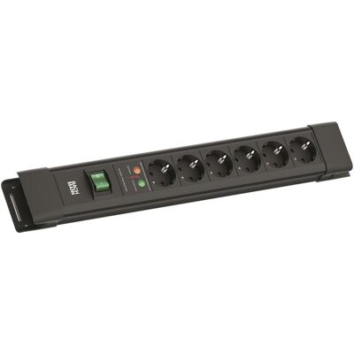 Bachmann, Multiprise, CONNECTUS 6xCEE7/3 1xSPD 1xSchalter 2.0m CEE7/7 Schwarz (6x, CEE 7/3, Type 13, 2 m) - Publicité Bachmann, Multiprise, CONNECTUS 6xCEE7/3 1xSPD 1xSchalter 2.0m CEE7/7 Schwarz (6x, CEE 7/3, Type 13, 2 m) - Publicité