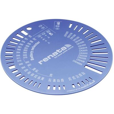 Renata Gabarit pour piles boutons, Pile : accessoires - Publicité Renata Gabarit pour piles boutons, Pile : accessoires - Publicité