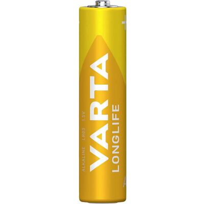 Varta Pile alcaline Longlife, lot de 4 (1 pcs, AAA, 1200 mAh), Batteries + piles - Publicité Varta Pile alcaline Longlife, lot de 4 (1 pcs, AAA, 1200 mAh), Batteries + piles - Publicité