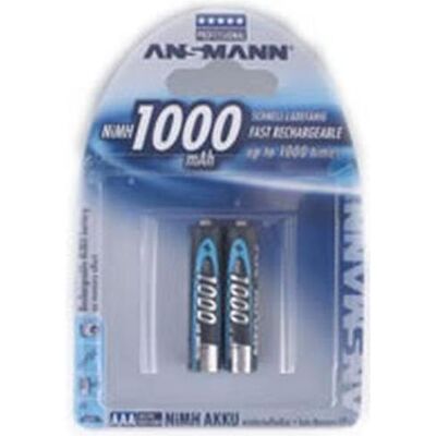 Ansmann Typ 1000 (2 pcs, AAA, 1000 mAh), Batteries + piles - Publicité Ansmann Typ 1000 (2 pcs, AAA, 1000 mAh), Batteries + piles - Publicité