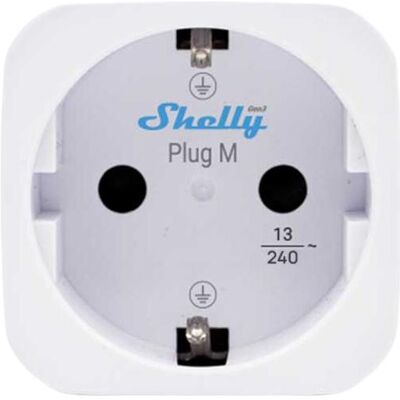 Shelly, Prise intelligente, Plug M Gen3 white Smarter Zwischenstecker 13A Messfunktion WLAN BT weiss - Publicité Shelly, Prise intelligente, Plug M Gen3 white Smarter Zwischenstecker 13A Messfunktion WLAN BT weiss - Publicité