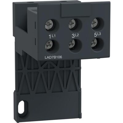 Schneider Electric, Transmission : accessoires, Borne de raccordement 4-18KW - Publicité Schneider Electric, Transmission : accessoires, Borne de raccordement 4-18KW - Publicité