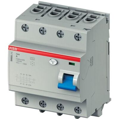 ABB, Disjoncteur, F404A-S63/0.1 Disjoncteur différentiel 63A 4p 0,1mA 400VAC 50Hz - Publicité ABB, Disjoncteur, F404A-S63/0.1 Disjoncteur différentiel 63A 4p 0,1mA 400VAC 50Hz - Publicité
