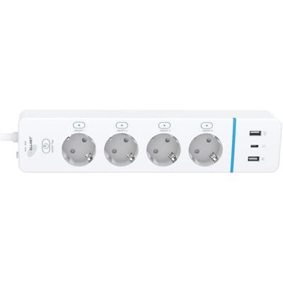 Allnet, Multiprise, ESP32 WiFi Schaltsteckdosenleiste ALL3079-4 Smart Plug 4Fach Steckdosenleiste / 2x USB-A & 1x (4x, USB-A, USB-C) - Publicité Allnet, Multiprise, ESP32 WiFi Schaltsteckdosenleiste ALL3079-4 Smart Plug 4Fach Steckdosenleiste / 2x USB-A & 1x (4x, USB-A, USB-C) - Publicité