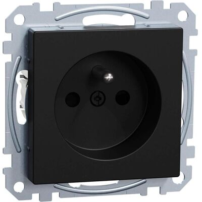 Prise de courant à protection tactile noire Merten - Power Outlet - Publicité Prise de courant à protection tactile noire Merten - Power Outlet - Publicité