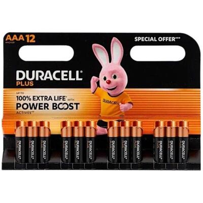 Duracell Plus Boost AAA 12stk/pk alkaline swan 53850 (12 pcs, AAA), Batteries + piles - Publicité Duracell Plus Boost AAA 12stk/pk alkaline swan 53850 (12 pcs, AAA), Batteries + piles - Publicité