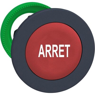 APC Bouton-poussoir, élément frontal ARRET, rouge, affleurant, retour par ressort en haut/en bas, Bouton + interrupteur, Rouge - Publicité APC Bouton-poussoir, élément frontal ARRET, rouge, affleurant, retour par ressort en haut/en bas, Bouton + interrupteur, Rouge - Publicité