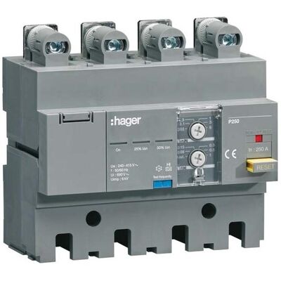 Hager HBT250H - Disjoncteur différentiel - 250A, 4P, Réglable - Publicité Hager HBT250H - Disjoncteur différentiel - 250A, 4P, Réglable - Publicité