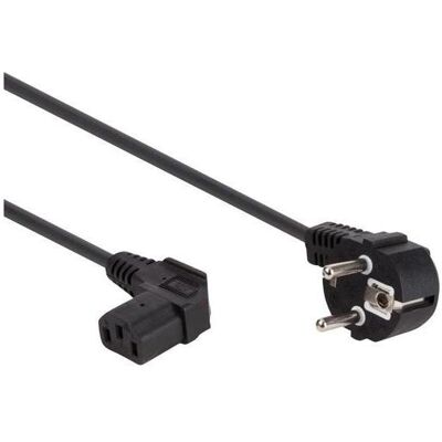 Velleman Rallonge, CÂBLE D'ALIMENTATION NOIR CEE 7/7 90° + C13 90° L=2.5 m H05VV-F 3G1.0 mm² (2.50 m) - Publicité Velleman Rallonge, CÂBLE D'ALIMENTATION NOIR CEE 7/7 90° + C13 90° L=2.5 m H05VV-F 3G1.0 mm² (2.50 m) - Publicité
