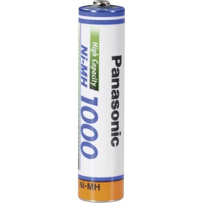 Panasonic Pile micro (AAA) NiMH AAA 1000 (1 pcs, AAA, 1000 mAh), Batteries + piles - Publicité Panasonic Pile micro (AAA) NiMH AAA 1000 (1 pcs, AAA, 1000 mAh), Batteries + piles - Publicité