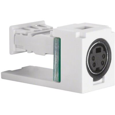 Berker Module S-Vidéo 1993 blanc polaire/noir, Réseau : accessoires - Publicité Berker Module S-Vidéo 1993 blanc polaire/noir, Réseau : accessoires - Publicité