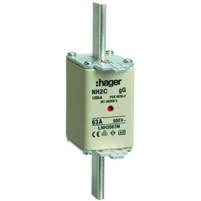 Hager, Fusible, LNH2063M (63 A) - Publicité Hager, Fusible, LNH2063M (63 A) - Publicité