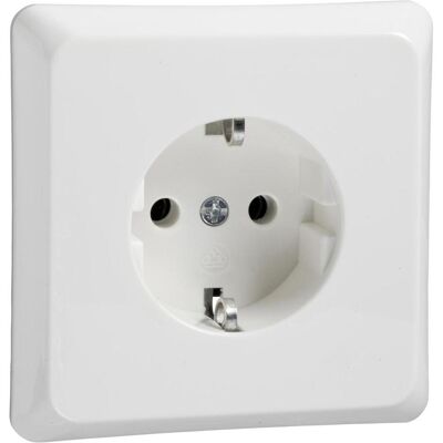 Schneider Electric - 505014 - Blanc - Type F - prise - Publicité Schneider Electric - 505014 - Blanc - Type F - prise - Publicité