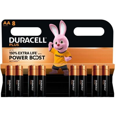 Duracell Plus Power Boost Mignon (AA)-Batterie Alkali-Mangan 1.5 V 8 St. (8 pcs, AA), Batteries + piles - Publicité Duracell Plus Power Boost Mignon (AA)-Batterie Alkali-Mangan 1.5 V 8 St. (8 pcs, AA), Batteries + piles - Publicité