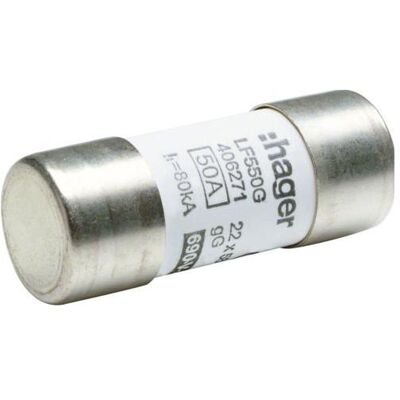 Hager, Fusible, LF550G (50 A) - Publicité Hager, Fusible, LF550G (50 A) - Publicité