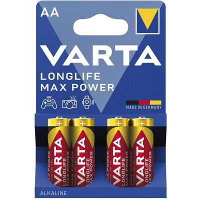Varta LongLife Max Power (4 pcs, AA, 2980 mAh), Batteries + piles - Publicité Varta LongLife Max Power (4 pcs, AA, 2980 mAh), Batteries + piles - Publicité