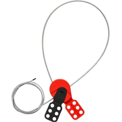 Brady, Rouleau d’étiquettes, Système de verrouillage de câble universel Safeflex, avec câble de verrouillage transparent de 2 m - Publicité Brady, Rouleau d’étiquettes, Système de verrouillage de câble universel Safeflex, avec câble de verrouillage transparent de 2 m - Publicité
