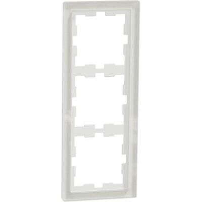 Merten Cadre en Verre Cristal Blanc 3F - Plaque Murale/ Couvercle d'Interrupteur - Publicité Merten Cadre en Verre Cristal Blanc 3F - Plaque Murale/ Couvercle d'Interrupteur - Publicité