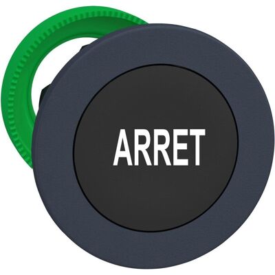 APC Tête de bouton poussoir ARRET, noir, affleurant, retour par ressort haut/bas, Bouton + interrupteur, Noir - Publicité APC Tête de bouton poussoir ARRET, noir, affleurant, retour par ressort haut/bas, Bouton + interrupteur, Noir - Publicité