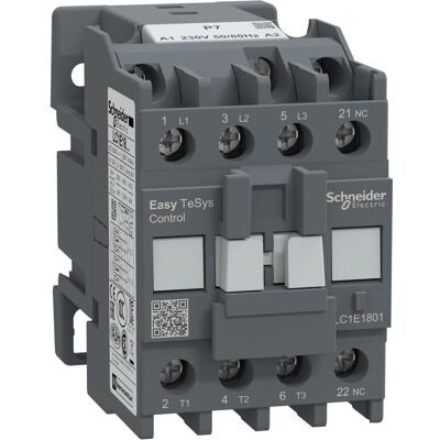 Schneider Electric - LC1E1801P7 - 230V - 3P18A - Contacteur - Publicité Schneider Electric - LC1E1801P7 - 230V - 3P18A - Contacteur - Publicité