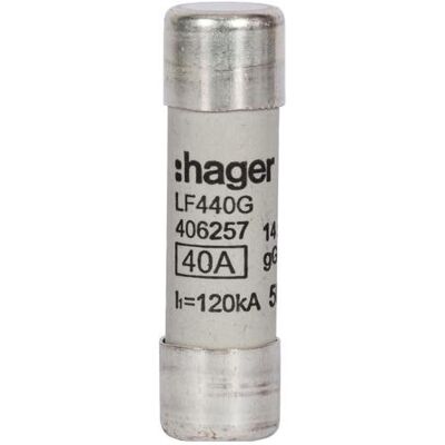 Hager, Fusible, HAG LF440G Fusible 14x51 gG 40A (40 A) - Publicité Hager, Fusible, HAG LF440G Fusible 14x51 gG 40A (40 A) - Publicité