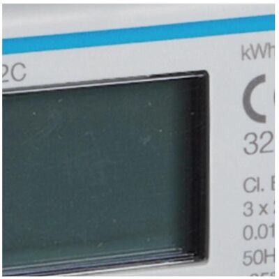Hager, Compteur de courant, Compteur d'énergie 3ph. Rapport de conversion. 1A/5A - Publicité Hager, Compteur de courant, Compteur d'énergie 3ph. Rapport de conversion. 1A/5A - Publicité