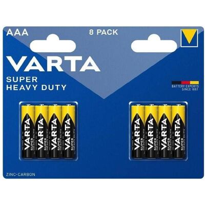 Varta SUPERLIFE Batterie mini stylet AAA jetable Zinc-Carbone (8 pcs, AAA), Batteries + piles - Publicité Varta SUPERLIFE Batterie mini stylet AAA jetable Zinc-Carbone (8 pcs, AAA), Batteries + piles - Publicité