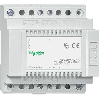 Schneider Electric MTN663529 - Alimentation électrique - 24V 1A - Montage sur rail DIN - Publicité Schneider Electric MTN663529 - Alimentation électrique - 24V 1A - Montage sur rail DIN - Publicité