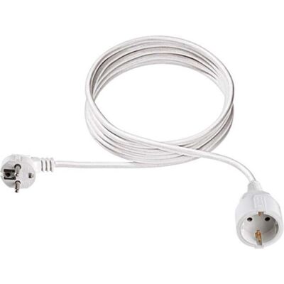Câble d'extension Bachmann 3m Blanc 16A Prise Schuko - Publicité Câble d'extension Bachmann 3m Blanc 16A Prise Schuko - Publicité
