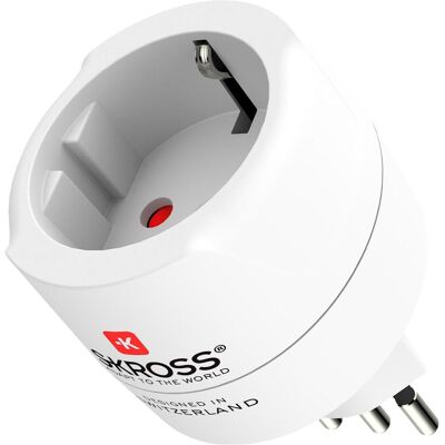 Skross, Adaptateur de voyage, Europe to Switzerland + Italy+ Brazil - Publicité Skross, Adaptateur de voyage, Europe to Switzerland + Italy+ Brazil - Publicité
