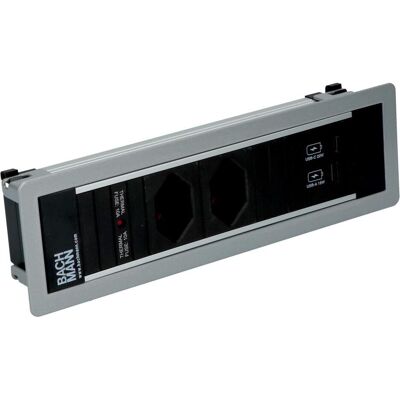 Bachmann, Multiprise, Einbausteckdosen Power Frame (2x, Type 13) - Publicité Bachmann, Multiprise, Einbausteckdosen Power Frame (2x, Type 13) - Publicité