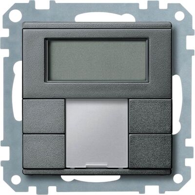 Merten Bouton-poussoir MEG6212-0414 double plus anthracite, Thermostat, Gris - Publicité Merten Bouton-poussoir MEG6212-0414 double plus anthracite, Thermostat, Gris - Publicité