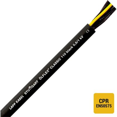 Lapp, Câble électrique, ÖLFLEX CLASSIC 110 Black 0.6/1kV 3G1.5 Ligne pilote 1120307/1000 (1000 m) - Publicité Lapp, Câble électrique, ÖLFLEX CLASSIC 110 Black 0.6/1kV 3G1.5 Ligne pilote 1120307/1000 (1000 m) - Publicité