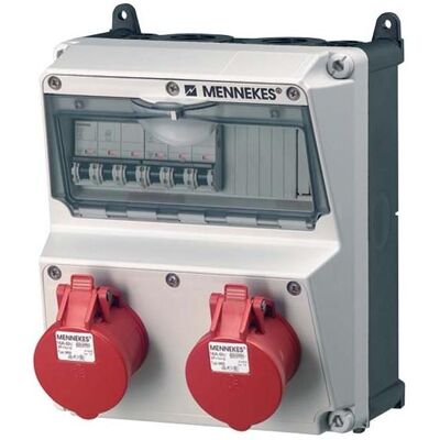 Mennekes, Distributeur de chantier, Men 920017 Combinaison De Prises De Courant Amaxx (2x, CEE 16/5) - Publicité Mennekes, Distributeur de chantier, Men 920017 Combinaison De Prises De Courant Amaxx (2x, CEE 16/5) - Publicité