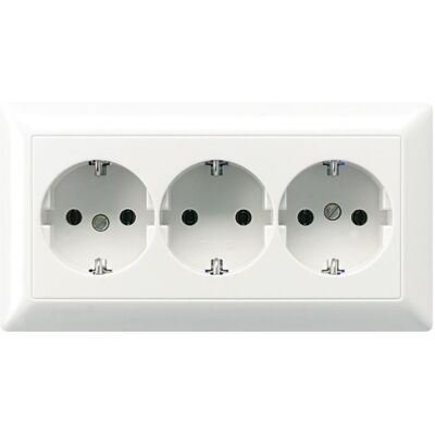 Jung AS 523 BF WW - Prise Schuko 3 modules - IP20 - Publicité Jung AS 523 BF WW - Prise Schuko 3 modules - IP20 - Publicité