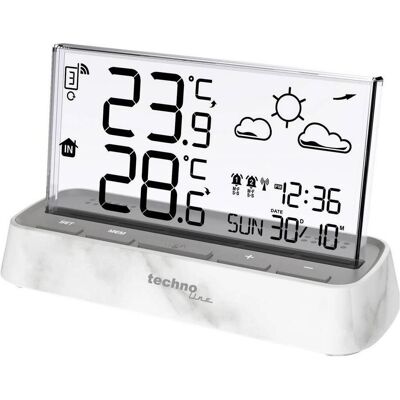 Technoline Techno Line WS6782 Funk-Thermometer Anzahl Sensoren max. 3 St., Station météo, Blanc - Publicité Technoline Techno Line WS6782 Funk-Thermometer Anzahl Sensoren max. 3 St., Station météo, Blanc - Publicité